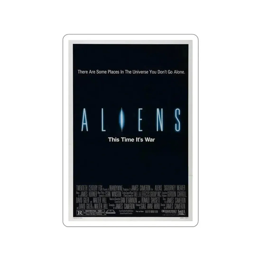 ALIENS (TEASER) 1986 Movie Poster STICKER Vinyl Die-Cut Decal 6 Inch - The Sticker Space