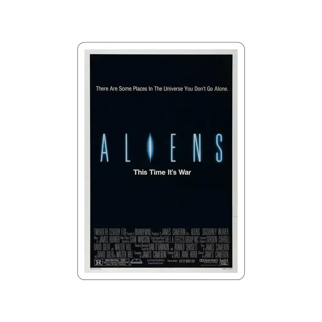 ALIENS (TEASER) 1986 Movie Poster STICKER Vinyl Die-Cut Decal 6 Inch - The Sticker Space