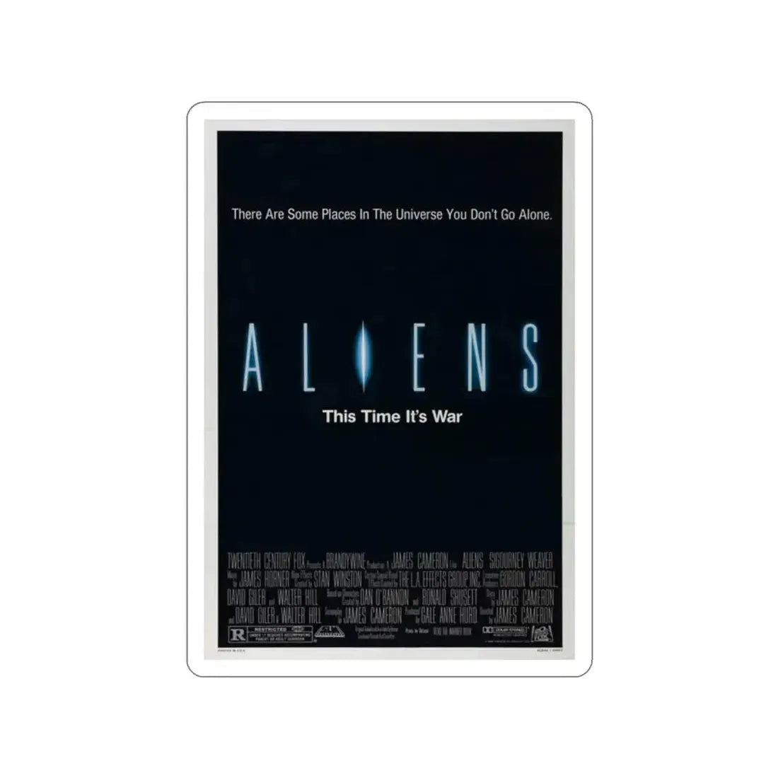 ALIENS (TEASER) 1986 Movie Poster STICKER Vinyl Die-Cut Decal - The Sticker Space