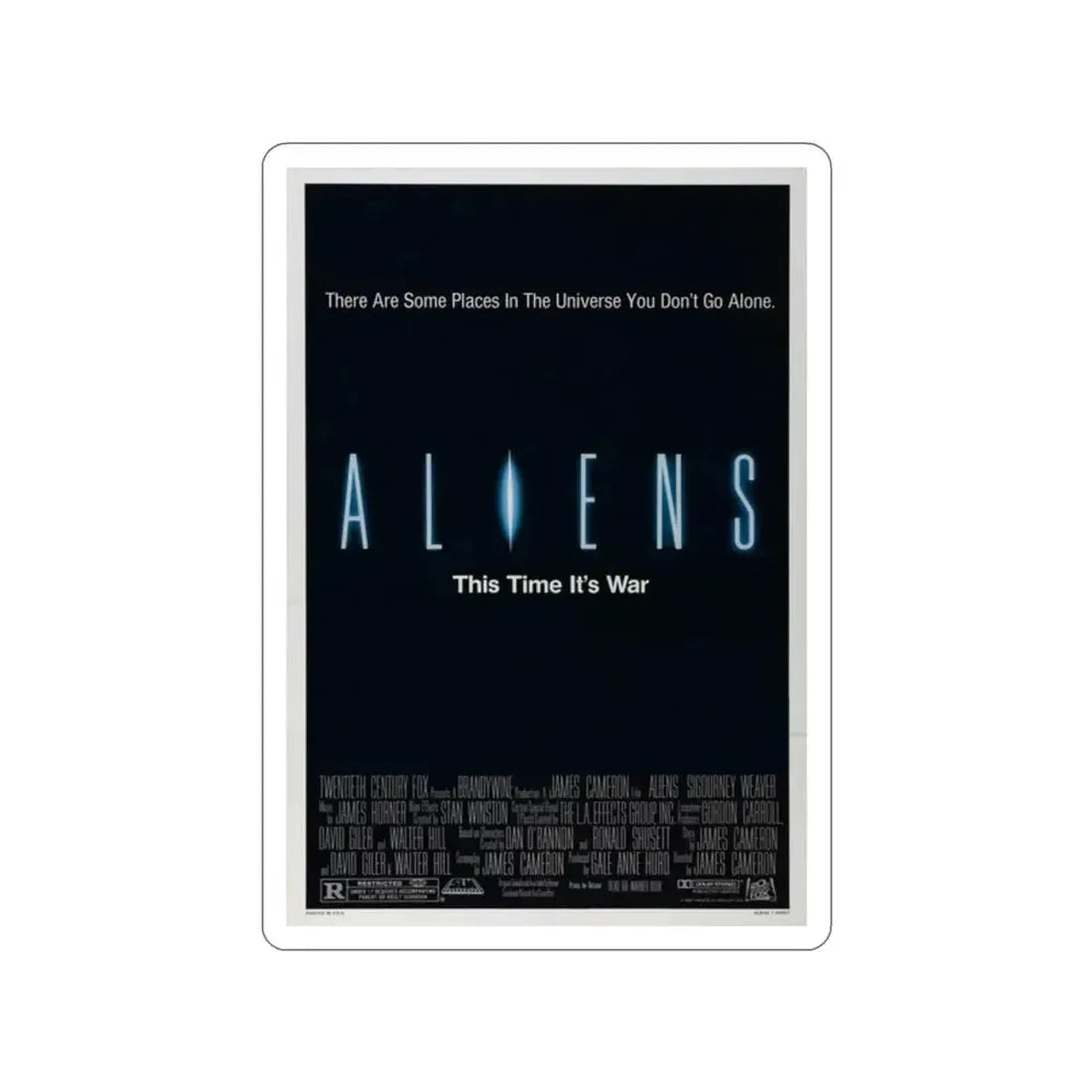 ALIENS (TEASER) 1986 Movie Poster STICKER Vinyl Die-Cut Decal - The Sticker Space