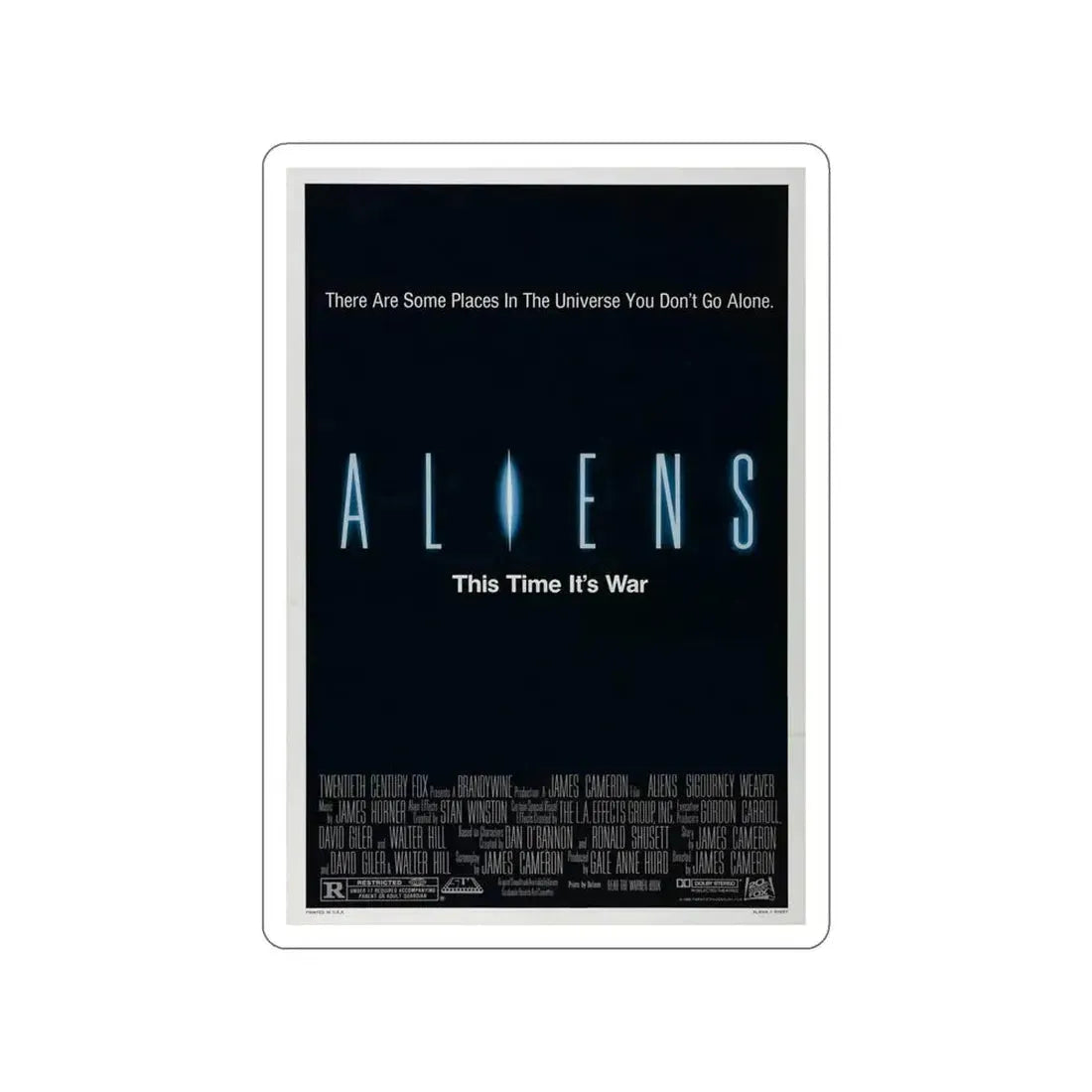 ALIENS (TEASER) 1986 Movie Poster STICKER Vinyl Die-Cut Decal - The Sticker Space