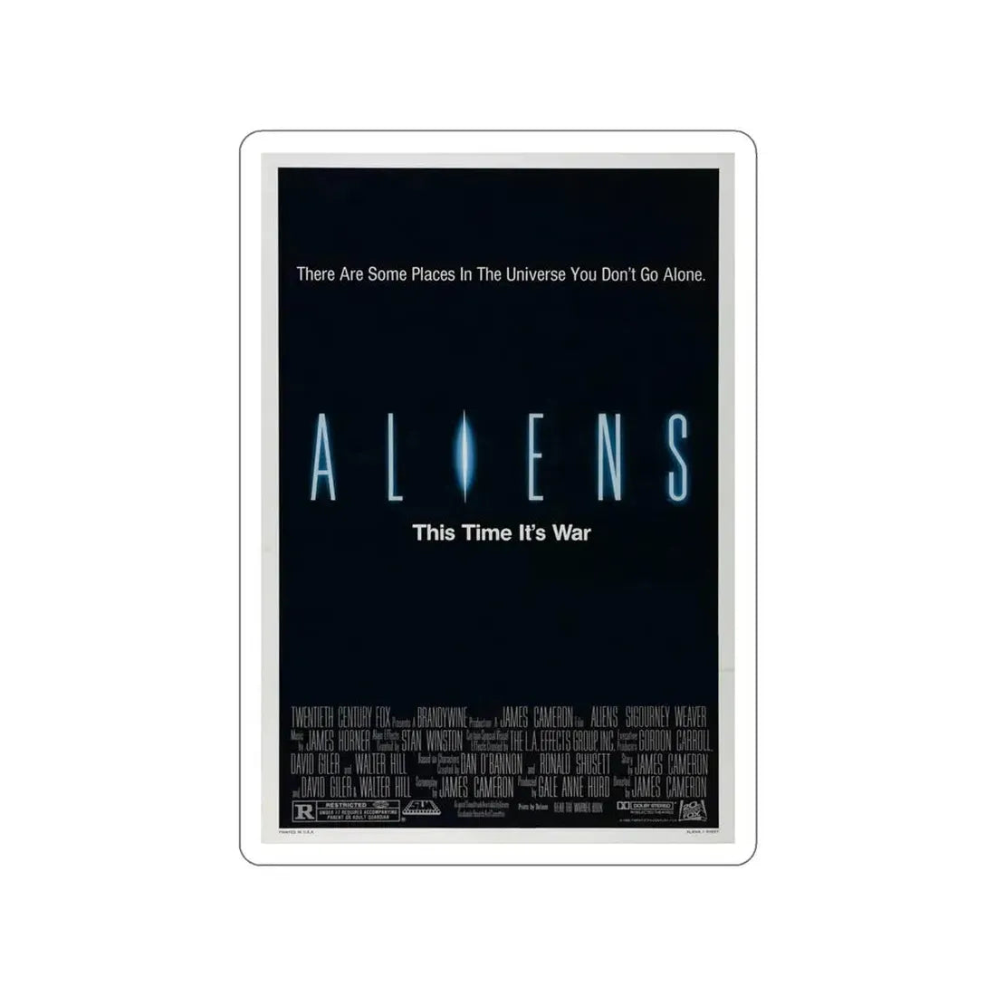 ALIENS (TEASER) 1986 Movie Poster STICKER Vinyl Die-Cut Decal - The Sticker Space