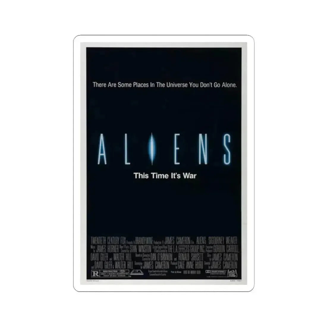 ALIENS (TEASER) 1986 Movie Poster - STICKER Vinyl Kiss-Cut Decal 2 Inch White - The Sticker Space