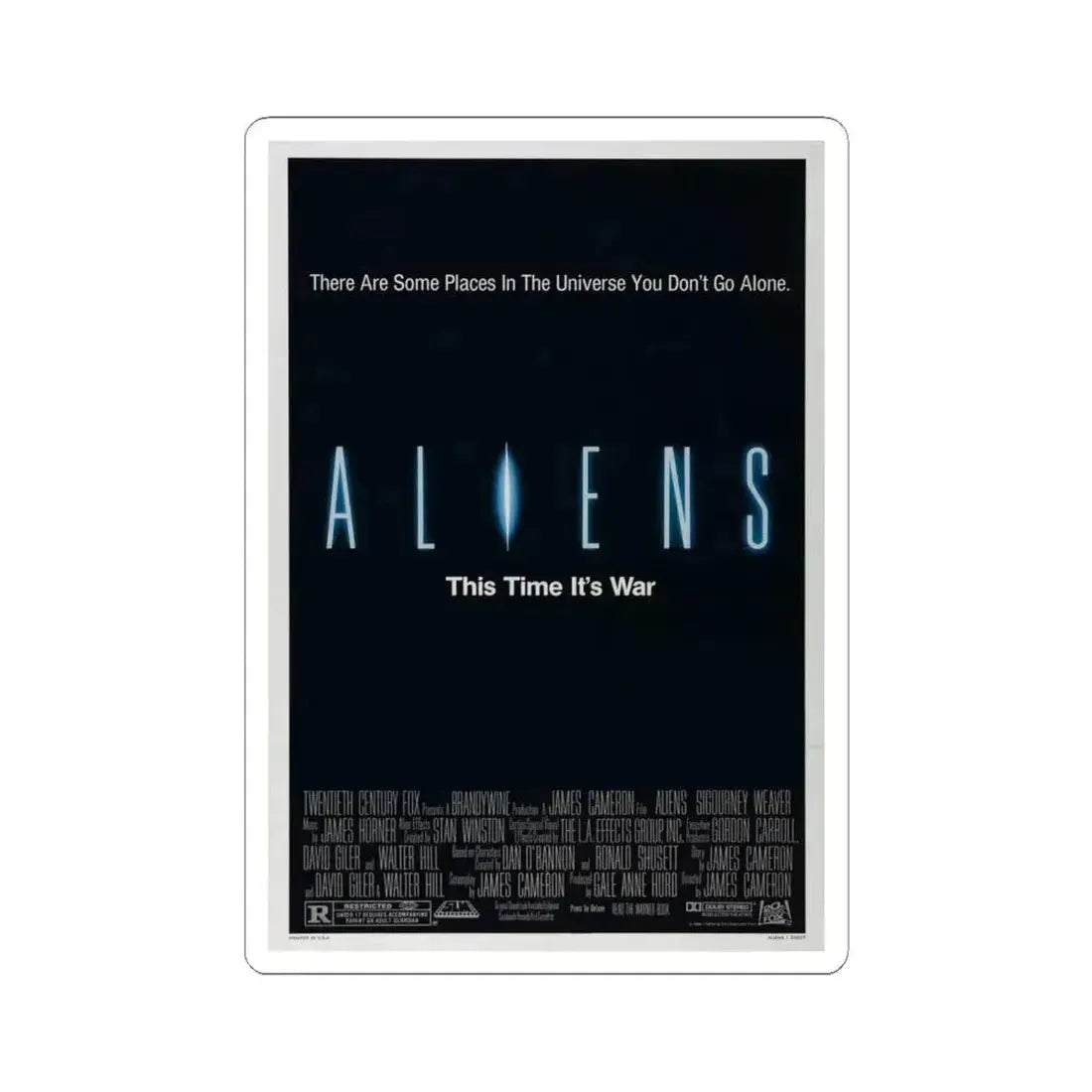 ALIENS (TEASER) 1986 Movie Poster - STICKER Vinyl Kiss-Cut Decal 6 Inch White - The Sticker Space
