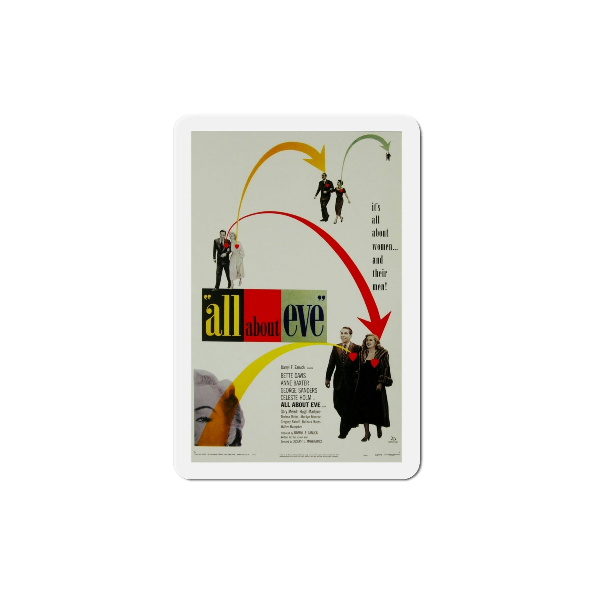 All About Eve 1950 Movie Poster Die-Cut Magnet-4 Inch-The Sticker Space