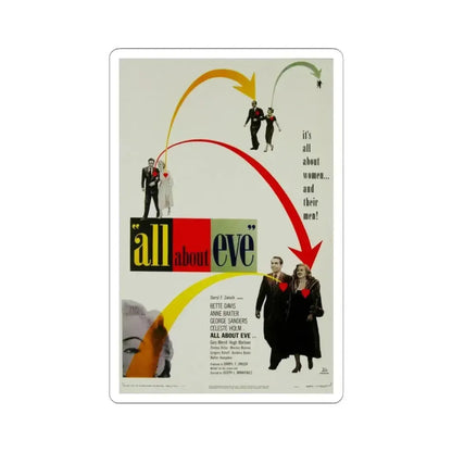 All About Eve 1950 Movie Poster - STICKER Vinyl Kiss-Cut Decal 3 Inch White - The Sticker Space