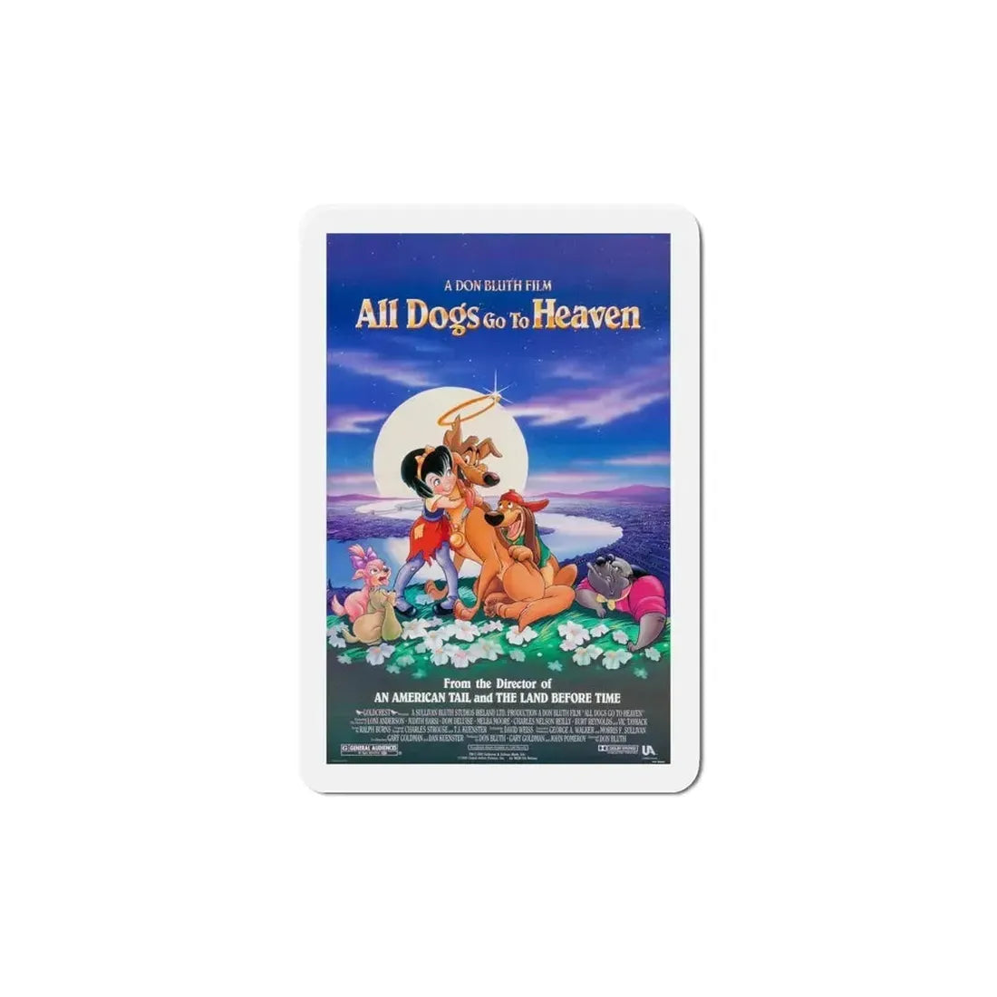 All Dogs Go To Heaven 1989 Movie Poster Refrigerator Magnet - The Sticker Space