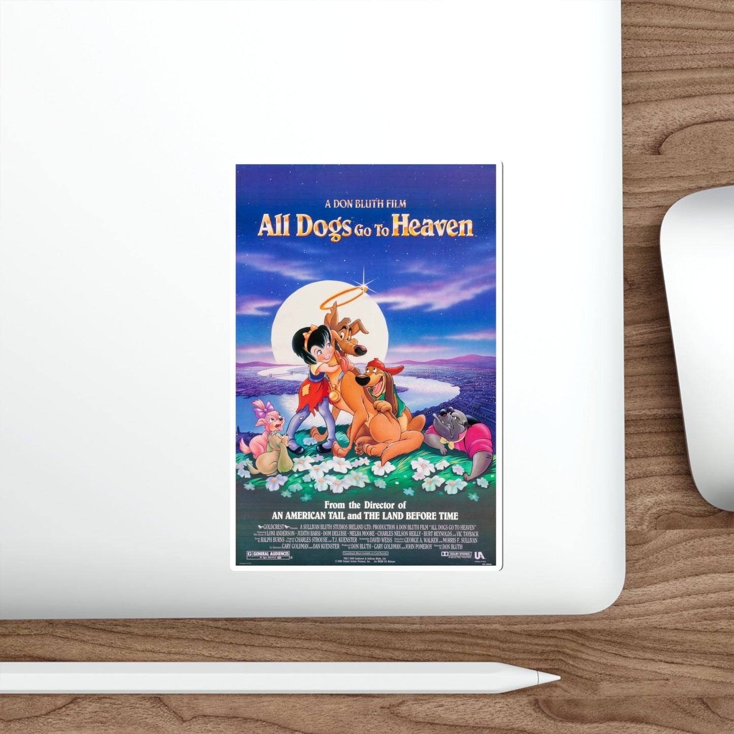 All Dogs Go To Heaven 1989 Movie Poster STICKER Vinyl Die-Cut Decal-The Sticker Space