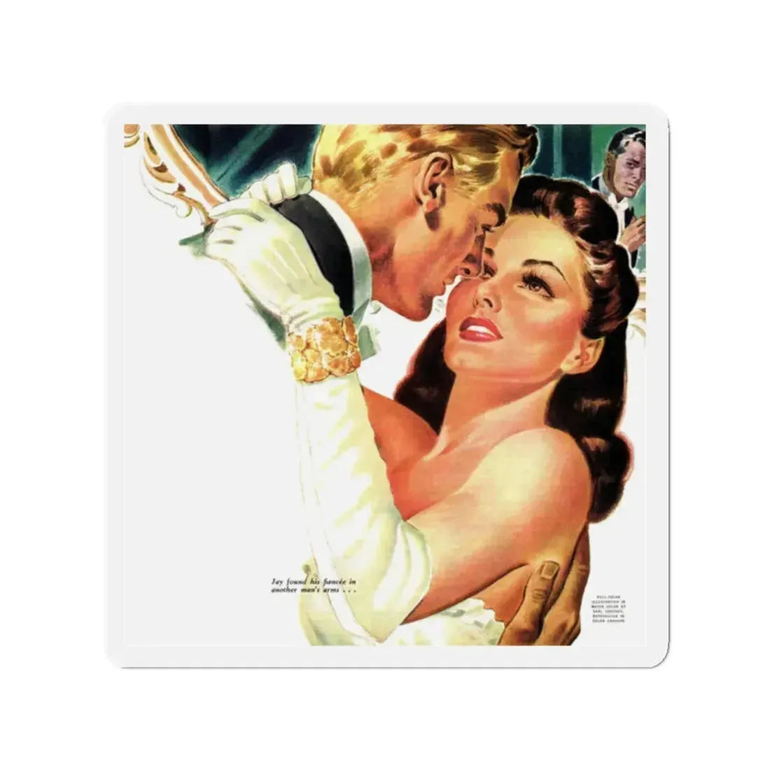 All Is Fair..., The American Magazine, May 1940 (Magazine Illustration) Refrigerator Magnet 2 Inch - The Sticker Space