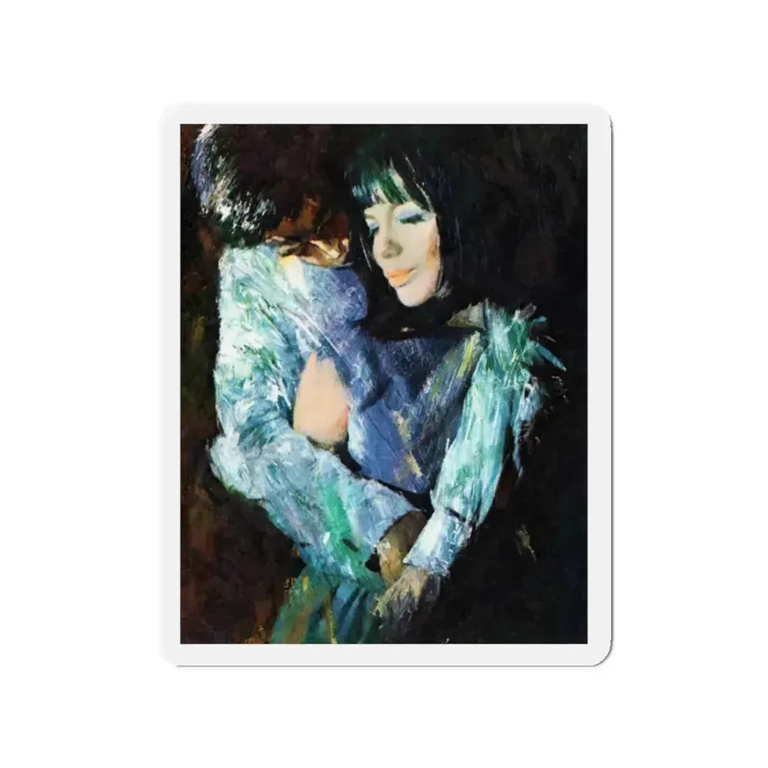 All My Yesterdays by Mary E Nutt, Woman Own magazine, 1966 (Magazine Illustration) Refrigerator Magnet 2 Inch - The Sticker Space