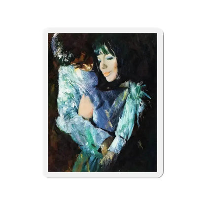 All My Yesterdays by Mary E Nutt, Woman Own magazine, 1966 (Magazine Illustration) Refrigerator Magnet 2 Inch - The Sticker Space