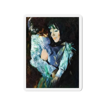 All My Yesterdays by Mary E Nutt, Woman Own magazine, 1966 (Magazine Illustration) Refrigerator Magnet 3 Inch - The Sticker Space