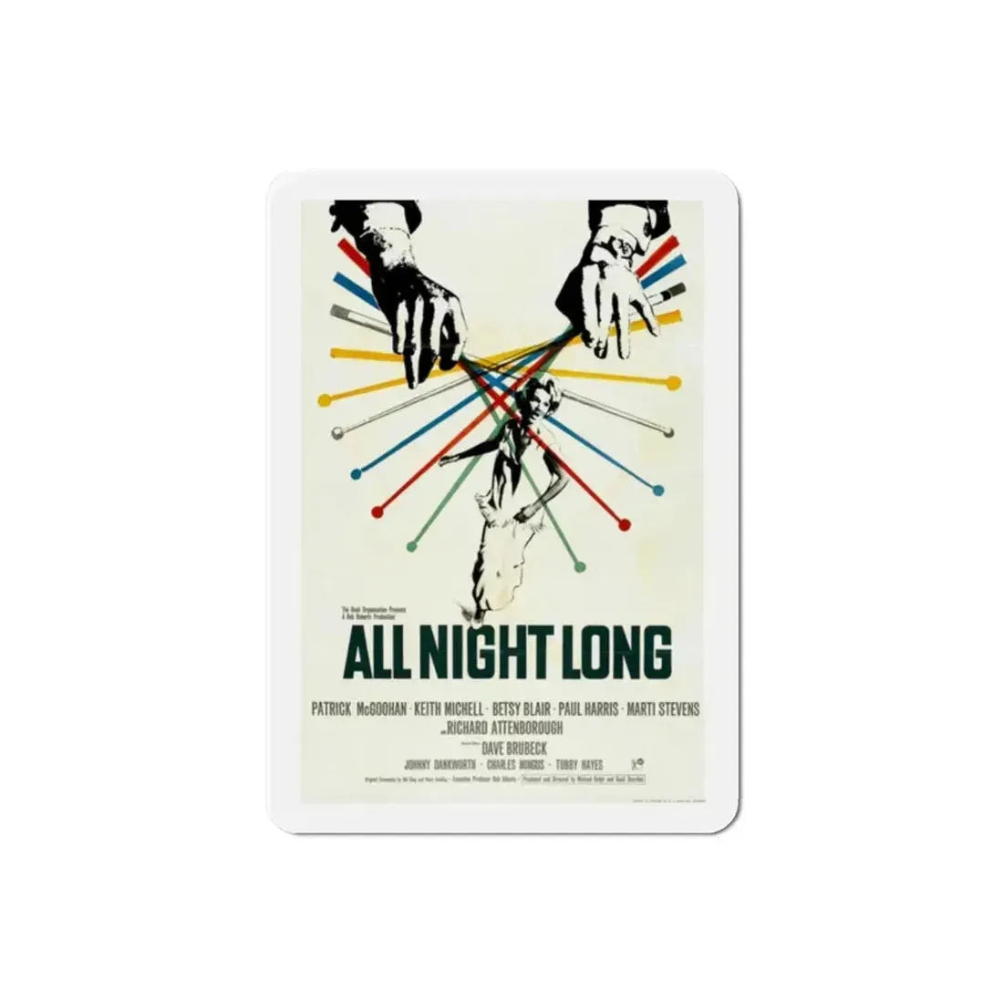All Night Long 1962 Movie Poster Refrigerator Magnet - The Sticker Space