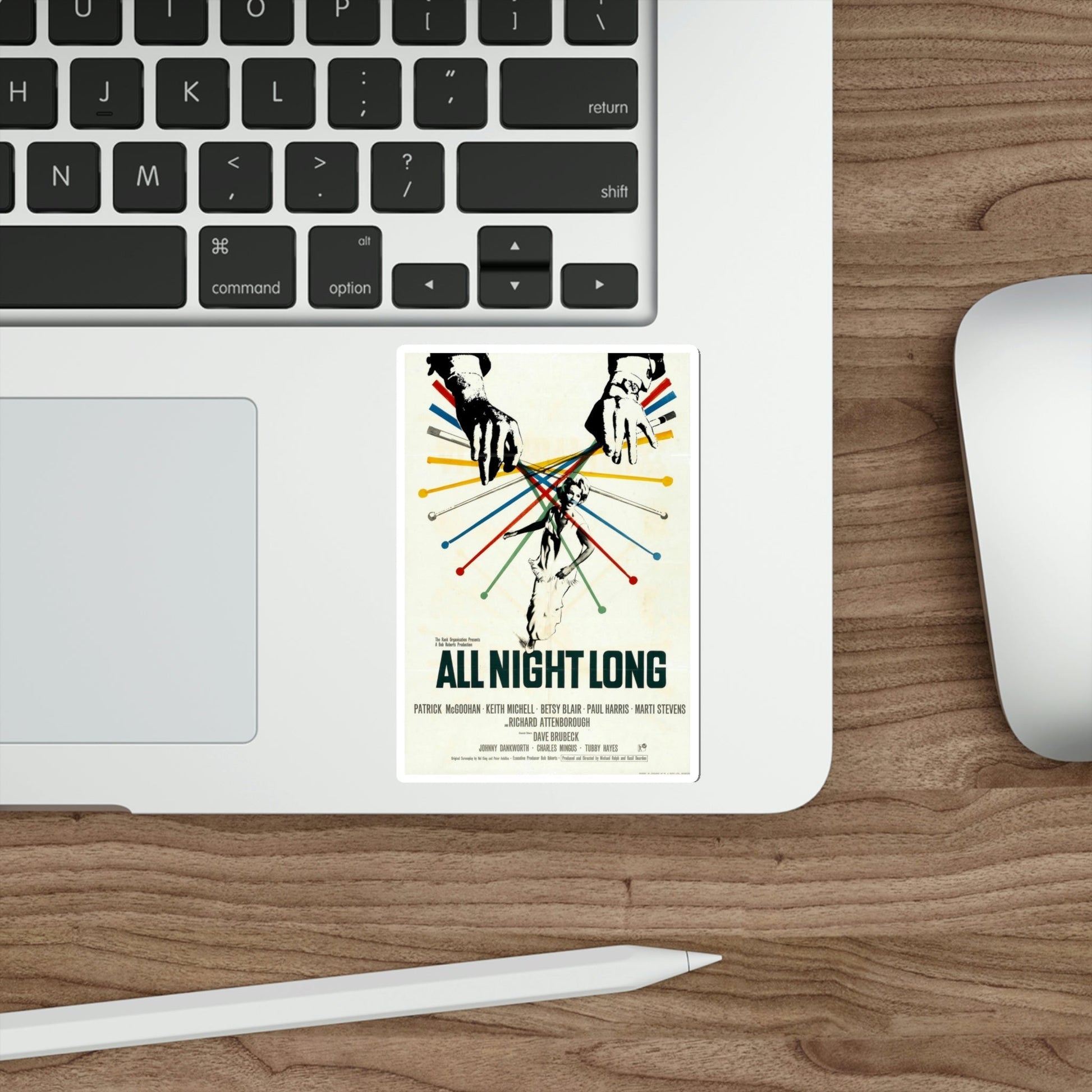 All Night Long 1962 Movie Poster STICKER Vinyl Die-Cut Decal-The Sticker Space