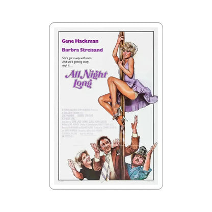 All Night Long 1981 Movie Poster STICKER Vinyl Die-Cut Decal 6 Inch - The Sticker Space