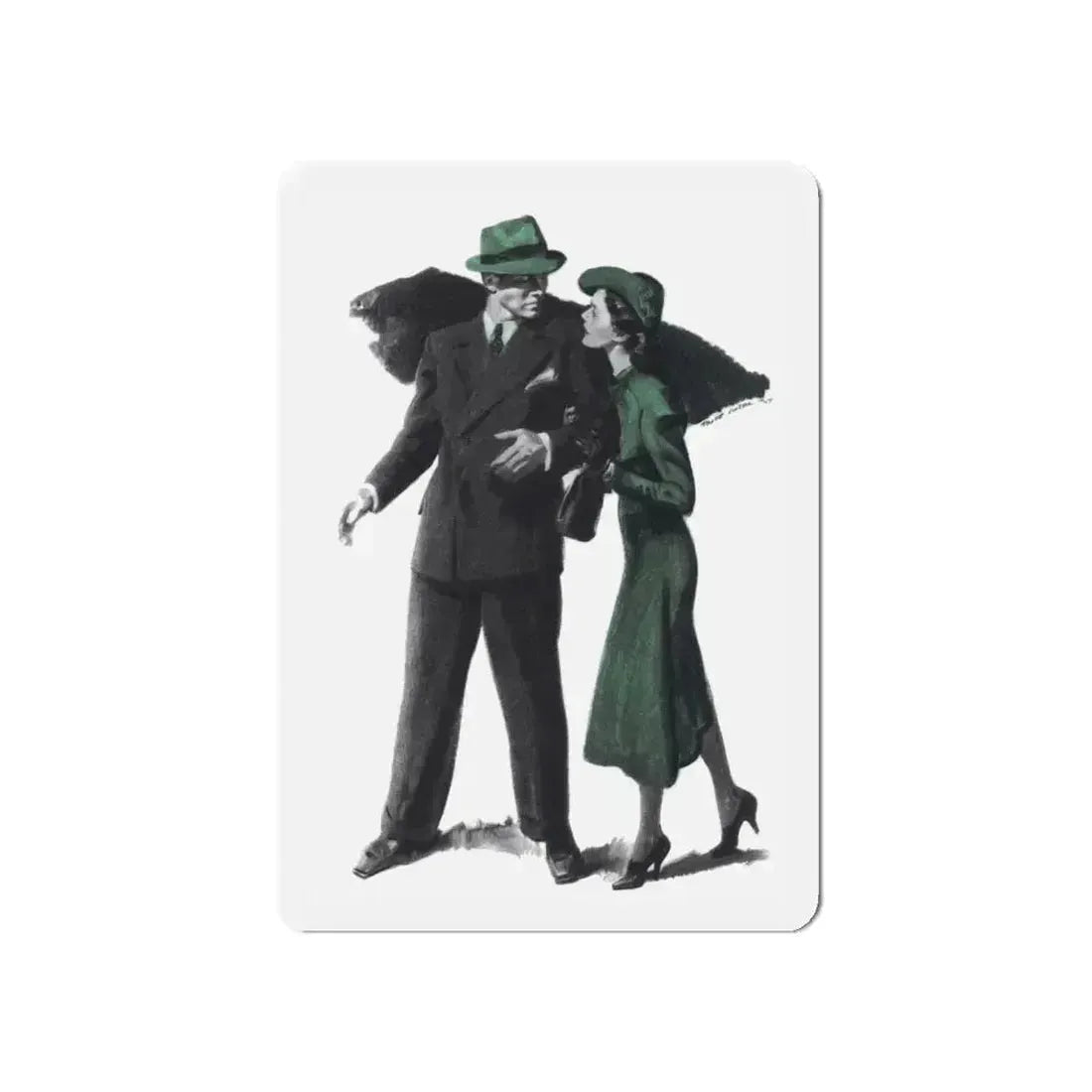 All of My Life (2), The American Magazine, September 1938 (Magazine Illustration) Refrigerator Magnet 5 Inch - The Sticker Space