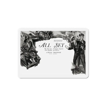 All Set, Liberty magazine, October 15, 1932 (Magazine Illustration) Refrigerator Magnet - The Sticker Space