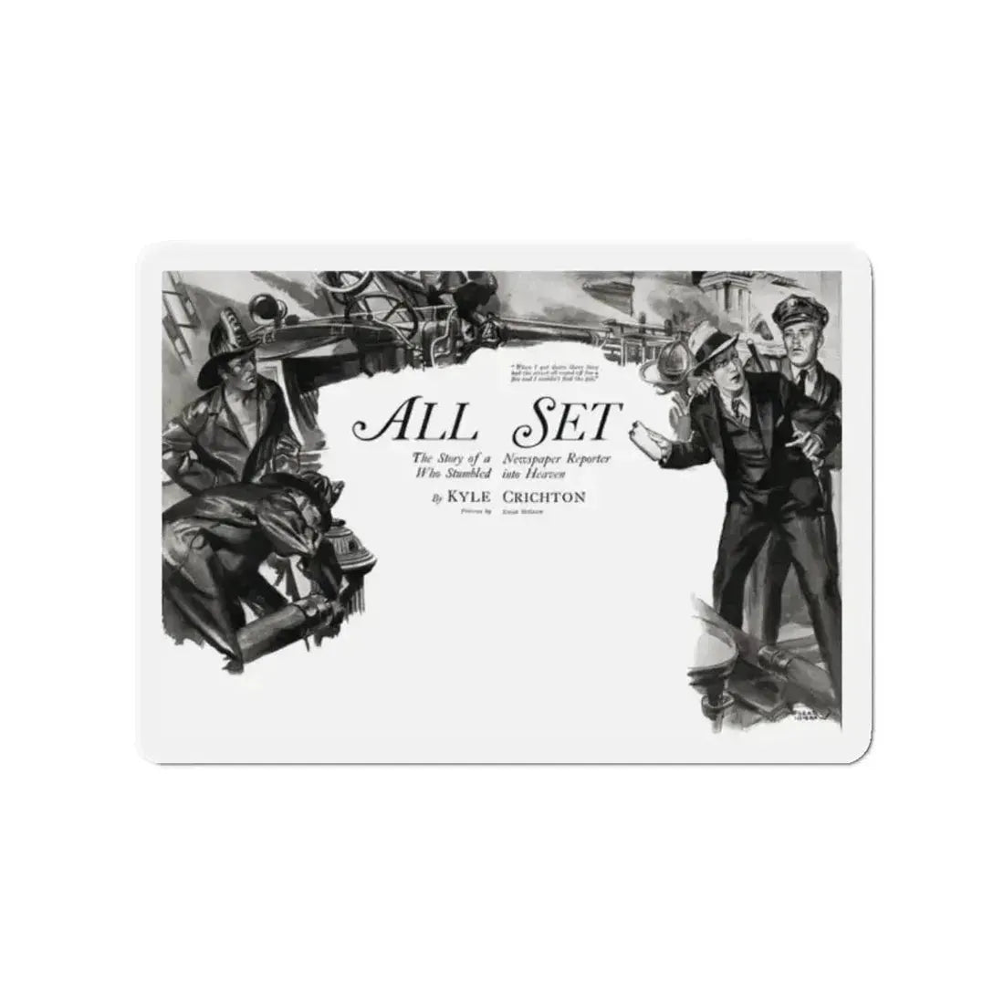 All Set, Liberty magazine, October 15, 1932 (Magazine Illustration) Refrigerator Magnet - The Sticker Space