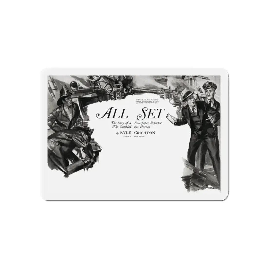 All Set, Liberty magazine, October 15, 1932 (Magazine Illustration) Refrigerator Magnet - The Sticker Space