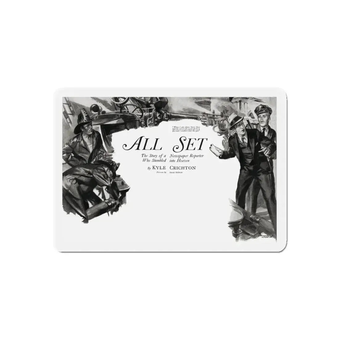 All Set, Liberty magazine, October 15, 1932 (Magazine Illustration) Refrigerator Magnet - The Sticker Space