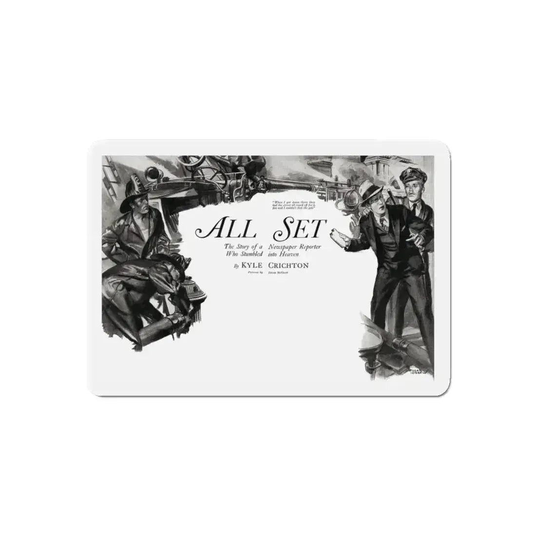 All Set, Liberty magazine, October 15, 1932 (Magazine Illustration) Refrigerator Magnet - The Sticker Space