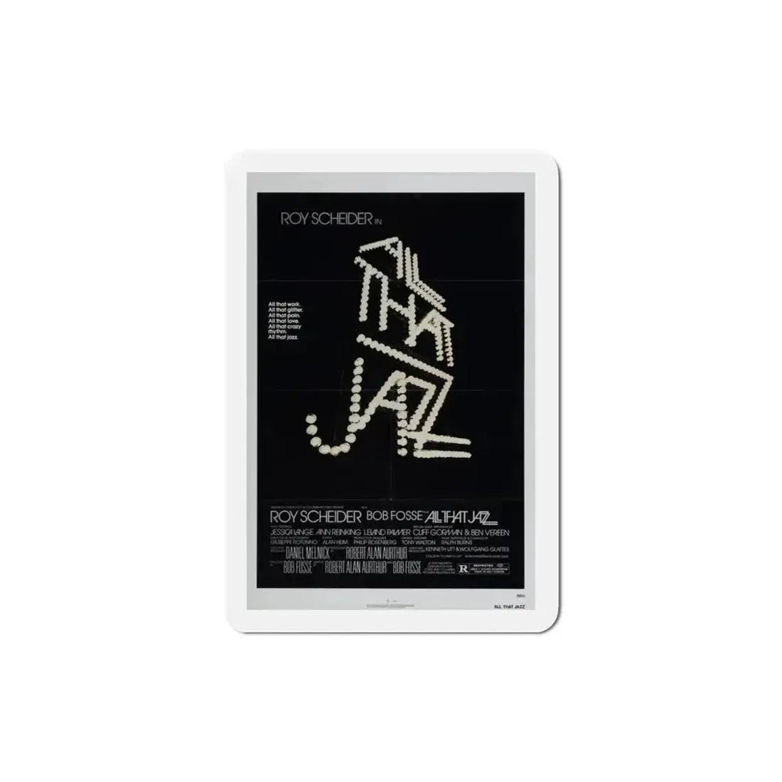 All That Jazz 1979 Movie Poster Refrigerator Magnet 3 Inch - The Sticker Space