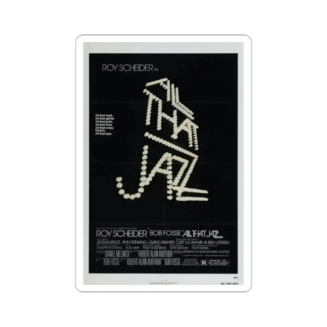All That Jazz 1979 Movie Poster STICKER Vinyl Die-Cut Decal 2 Inch - The Sticker Space