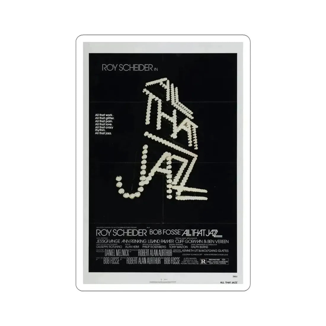 All That Jazz 1979 Movie Poster STICKER Vinyl Die-Cut Decal - The Sticker Space