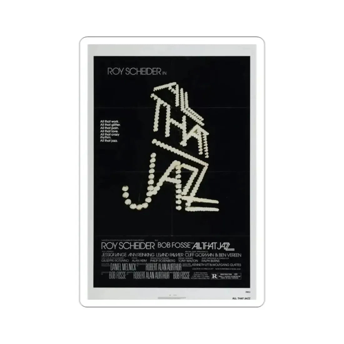 All That Jazz 1979 Movie Poster STICKER Vinyl Die-Cut Decal - The Sticker Space