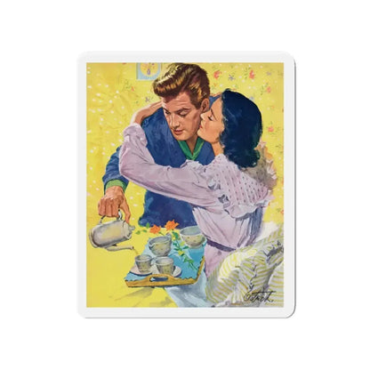 All That You Are by Jean MacKenzie, Woman's Own magazine, 1957 (Magazine Illustration) Refrigerator Magnet 4 Inch - The Sticker Space