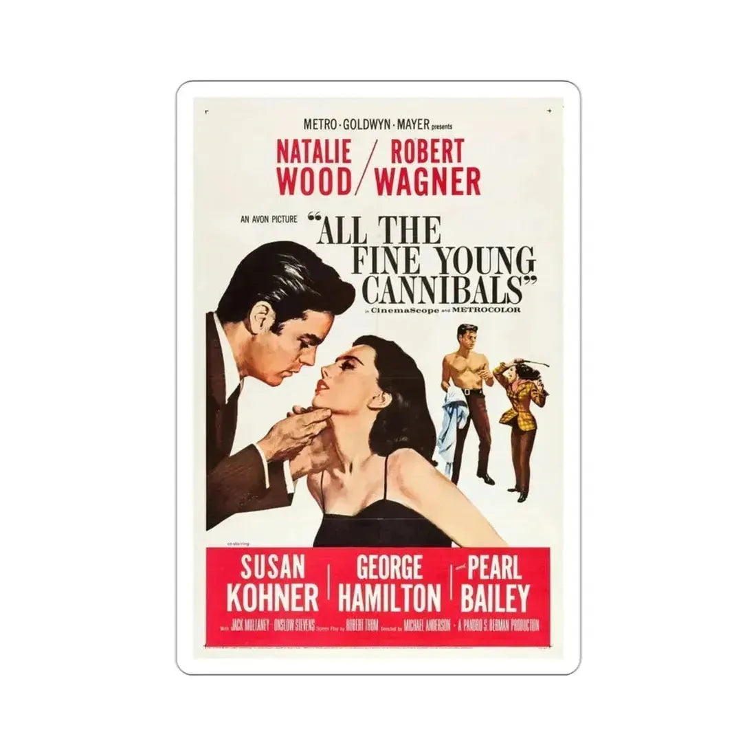 All the Fine Young Cannibals 1960 Movie Poster STICKER Vinyl Die-Cut Decal 3 Inch - The Sticker Space