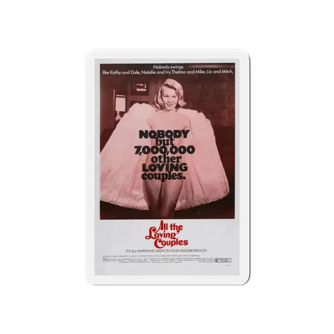 ALL THE LOVING COUPLES 1969 Movie Poster - Refrigerator Magnet - The Sticker Space