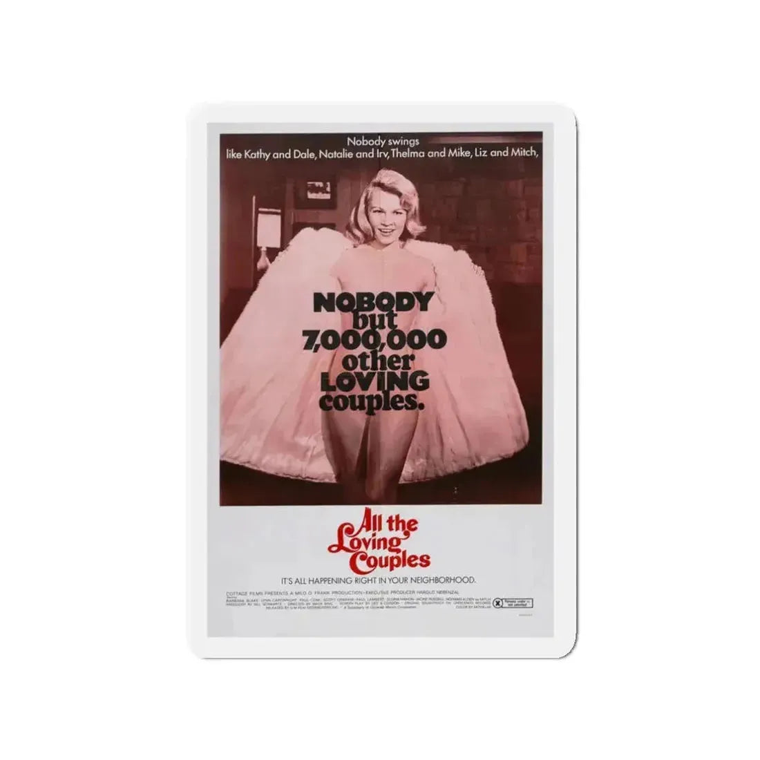 ALL THE LOVING COUPLES 1969 Movie Poster - Refrigerator Magnet - The Sticker Space