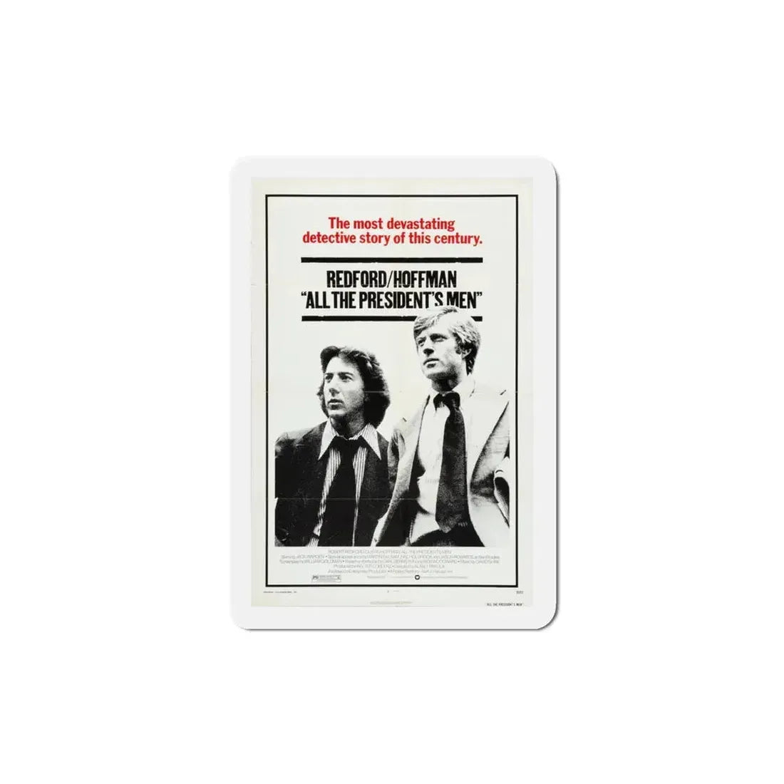 All the President's Men 1976 Movie Poster Refrigerator Magnet 4 Inch - The Sticker Space
