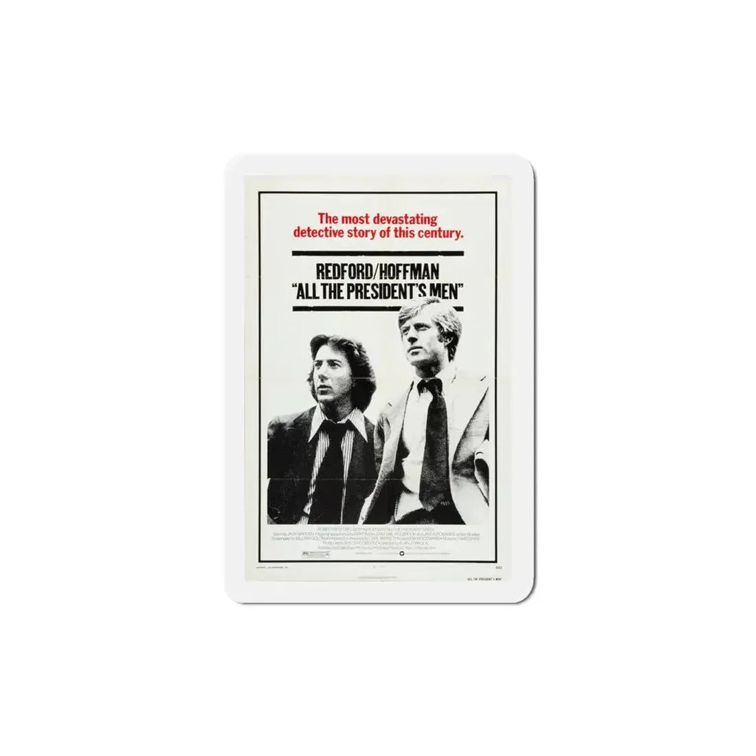 All the President's Men 1976 Movie Poster Refrigerator Magnet 5 Inch - The Sticker Space