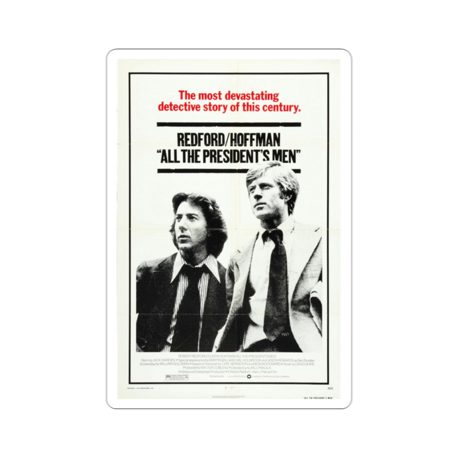 All the President's Men 1976 Movie Poster STICKER Vinyl Die-Cut Decal-2 Inch-The Sticker Space