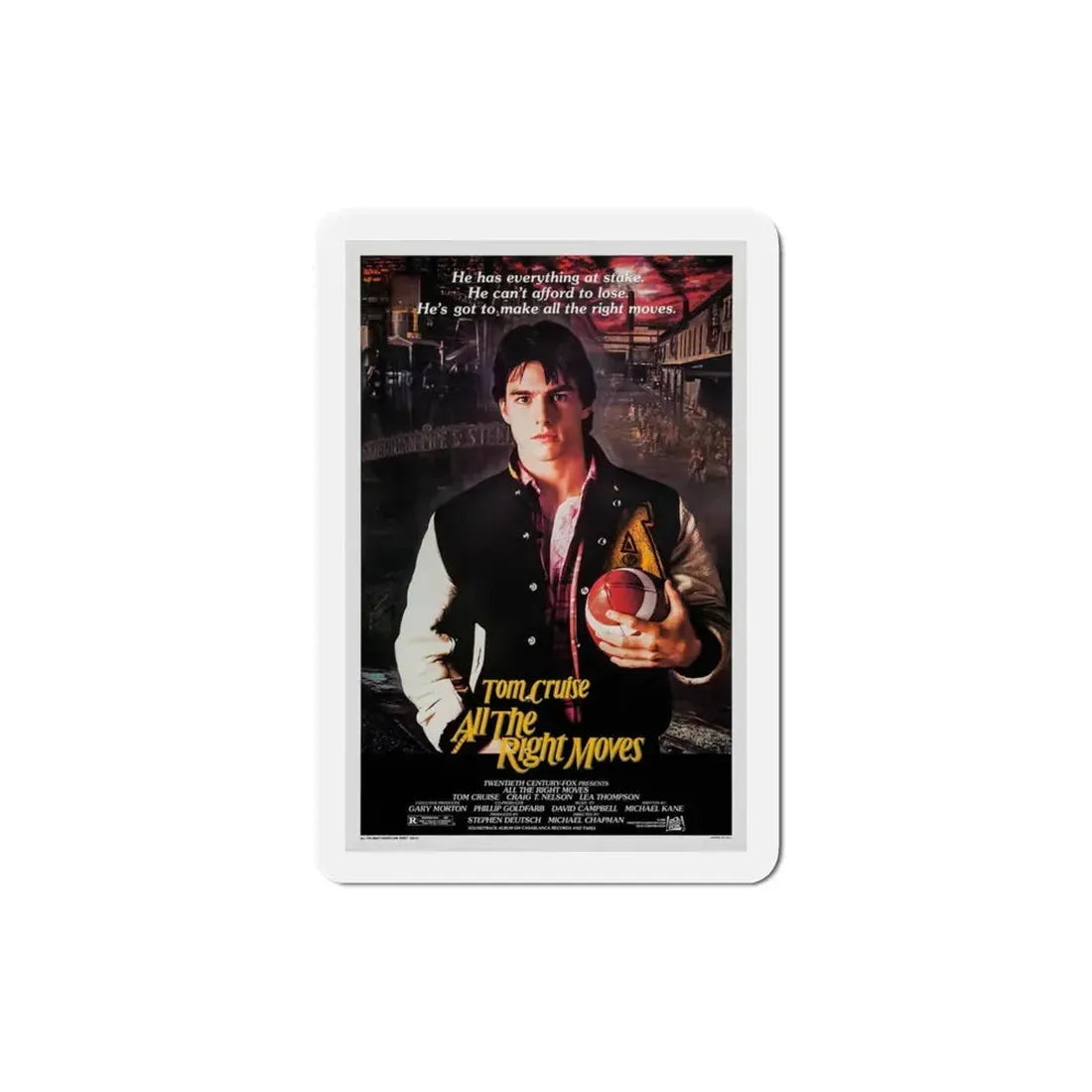 All the Right Moves 1983 Movie Poster Refrigerator Magnet 3 Inch - The Sticker Space