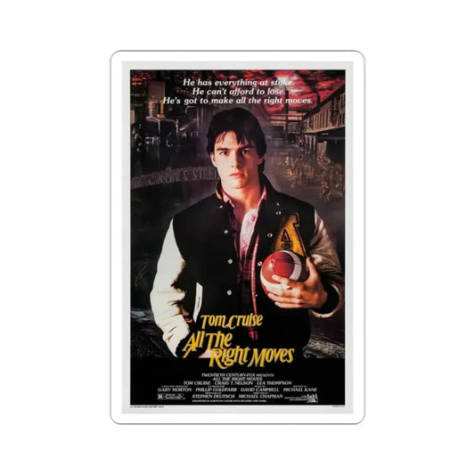 All the Right Moves 1983 Movie Poster STICKER Vinyl Die-Cut Decal 2 Inch - The Sticker Space