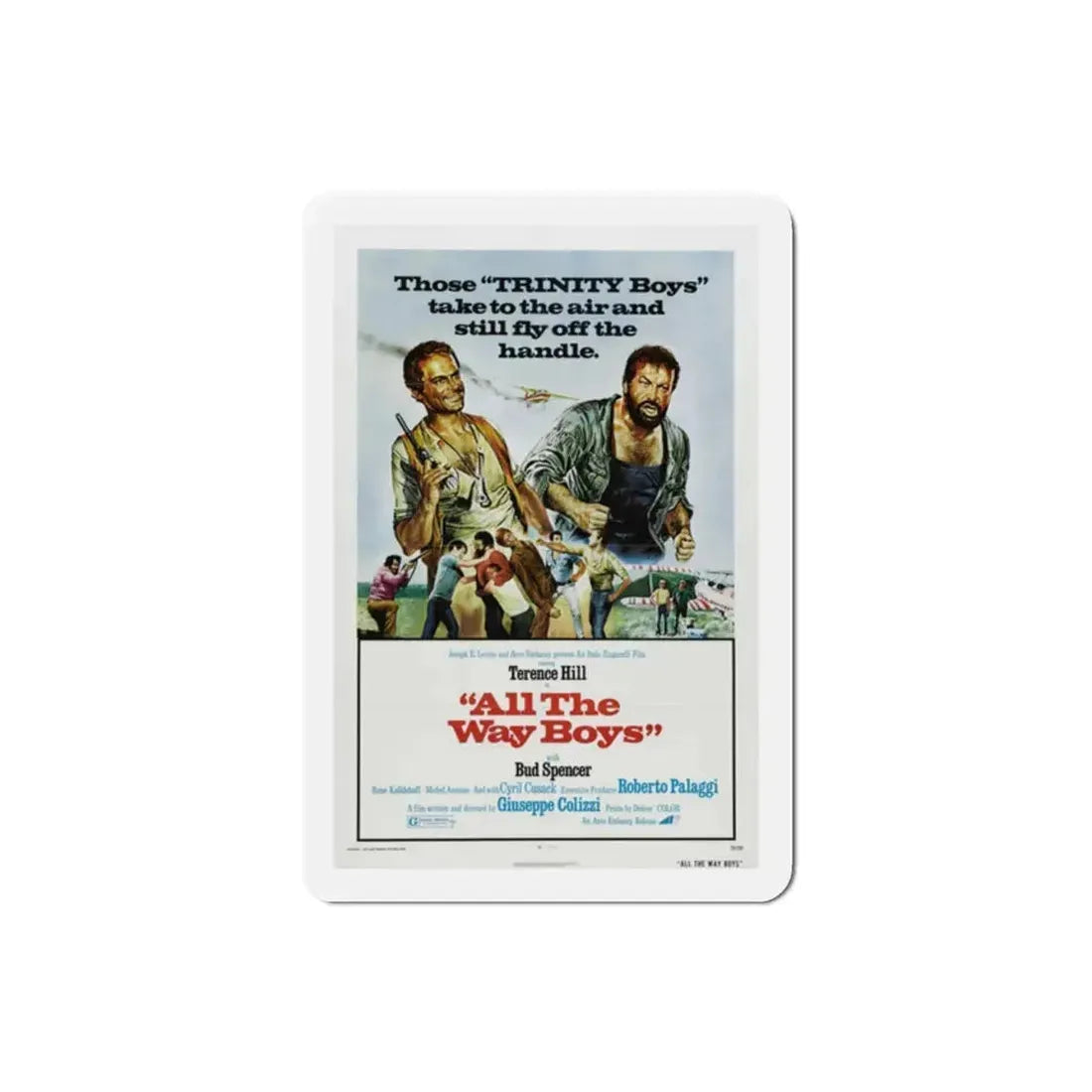 All the Way Boys 1973 Movie Poster Refrigerator Magnet 2 Inch - The Sticker Space