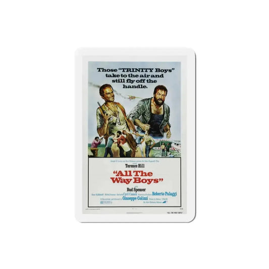 All the Way Boys 1973 Movie Poster Refrigerator Magnet 2 Inch - The Sticker Space