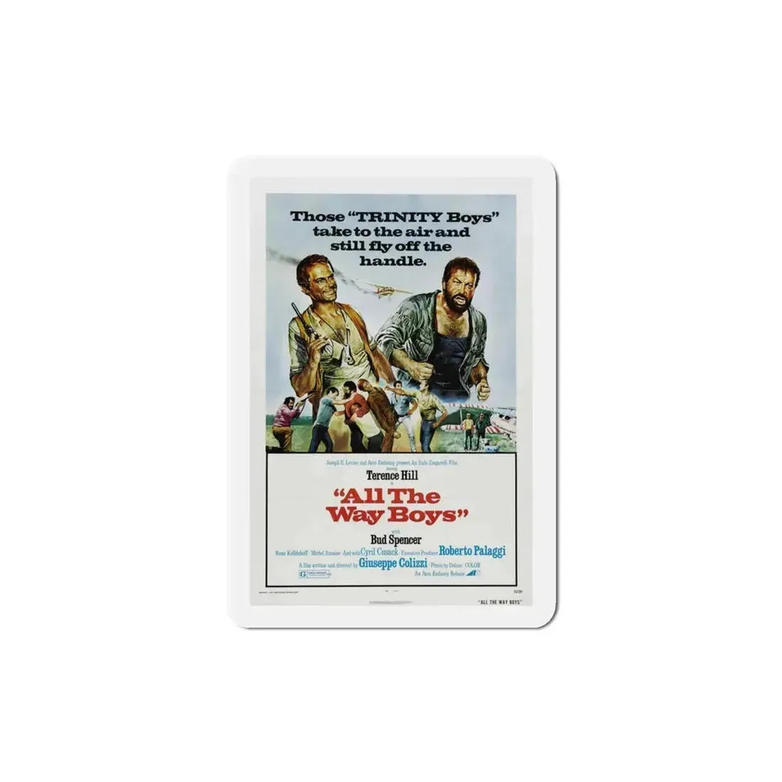 All the Way Boys 1973 Movie Poster Refrigerator Magnet 4 Inch - The Sticker Space