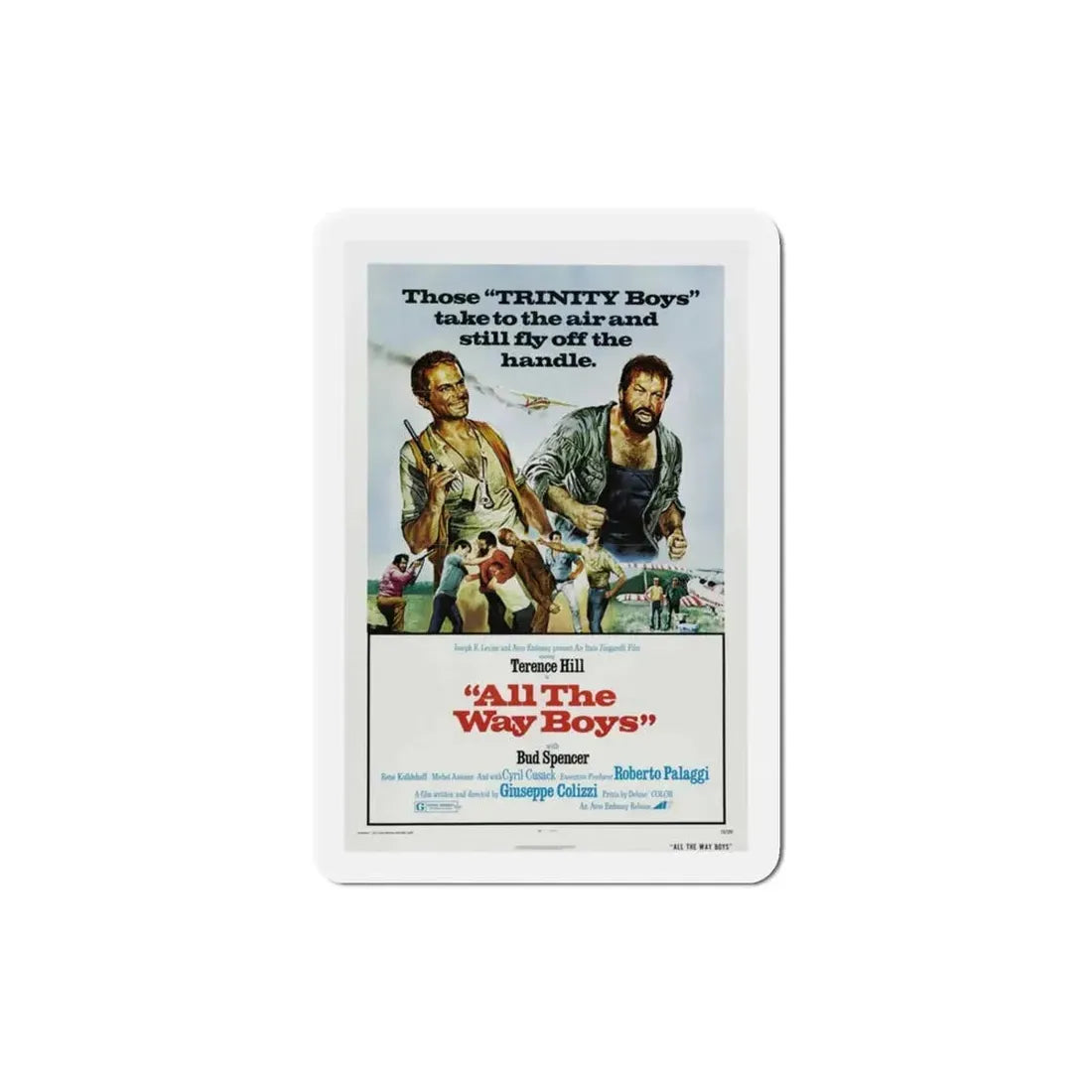 All the Way Boys 1973 Movie Poster Refrigerator Magnet - The Sticker Space