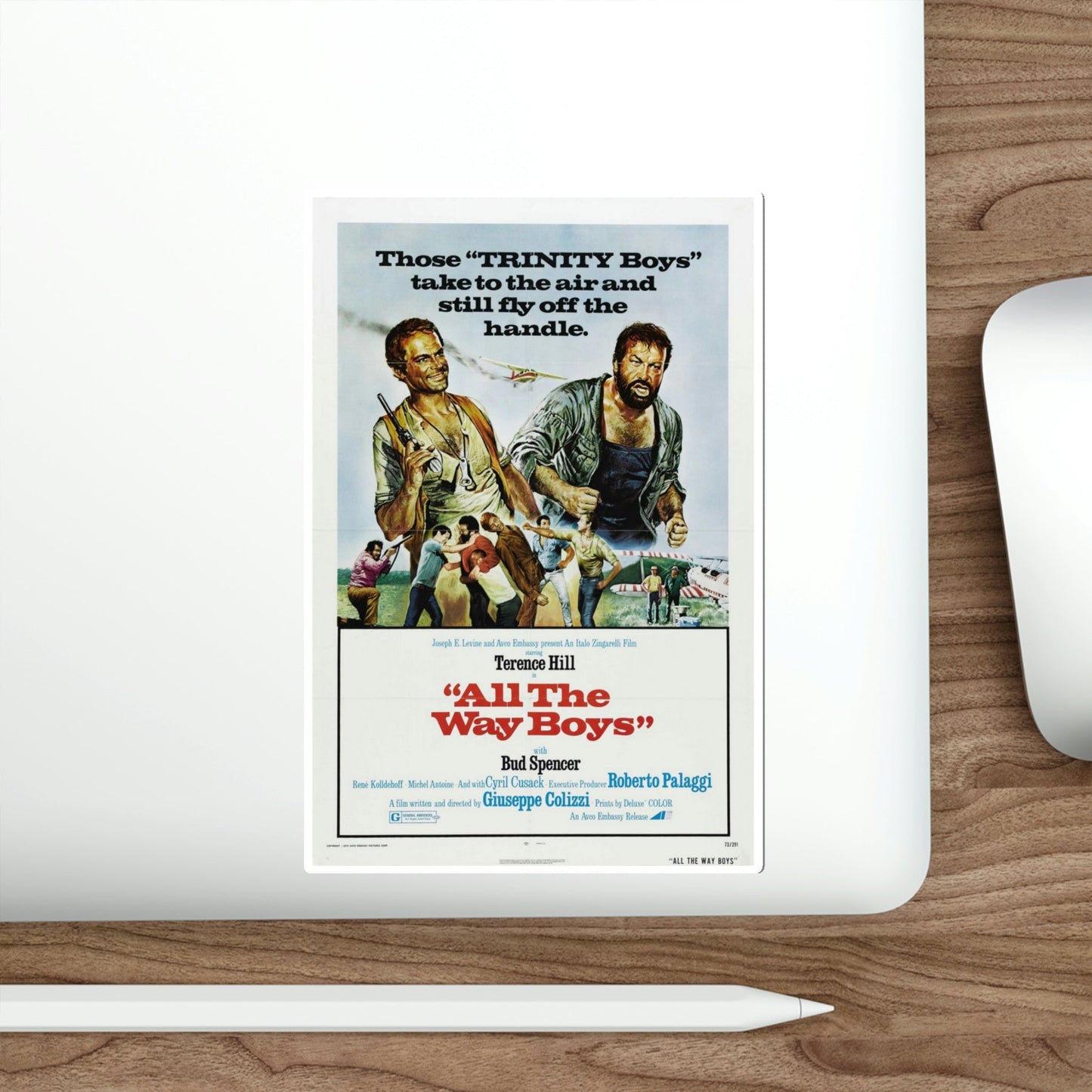 All the Way Boys 1973 Movie Poster STICKER Vinyl Die-Cut Decal-The Sticker Space