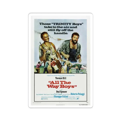 All the Way Boys 1973 Movie Poster - STICKER Vinyl Kiss-Cut Decal 2 Inch White - The Sticker Space