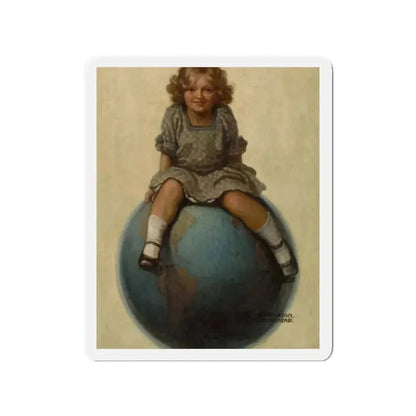 All the World to Mother, Judge magazine cover, October 9, 1915 (Magazine Illustration) Refrigerator Magnet 2 Inch - The Sticker Space