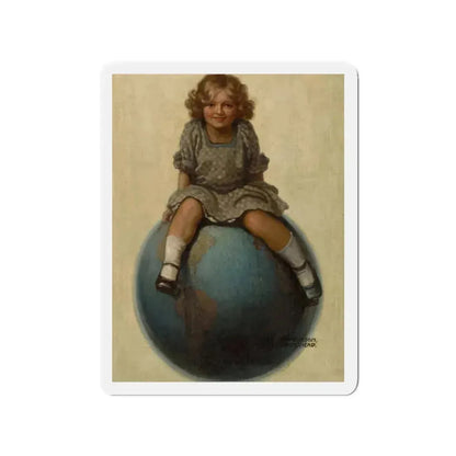 All the World to Mother, Judge magazine cover, October 9, 1915 (Magazine Illustration) Refrigerator Magnet 3 Inch - The Sticker Space