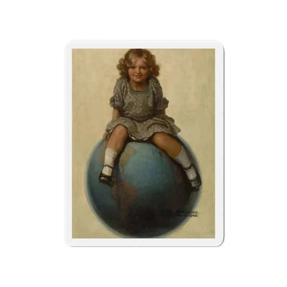 All the World to Mother, Judge magazine cover, October 9, 1915 (Magazine Illustration) Refrigerator Magnet 4 Inch - The Sticker Space