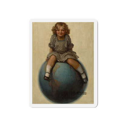 All the World to Mother, Judge magazine cover, October 9, 1915 (Magazine Illustration) Refrigerator Magnet-5" x 5"-The Sticker Space