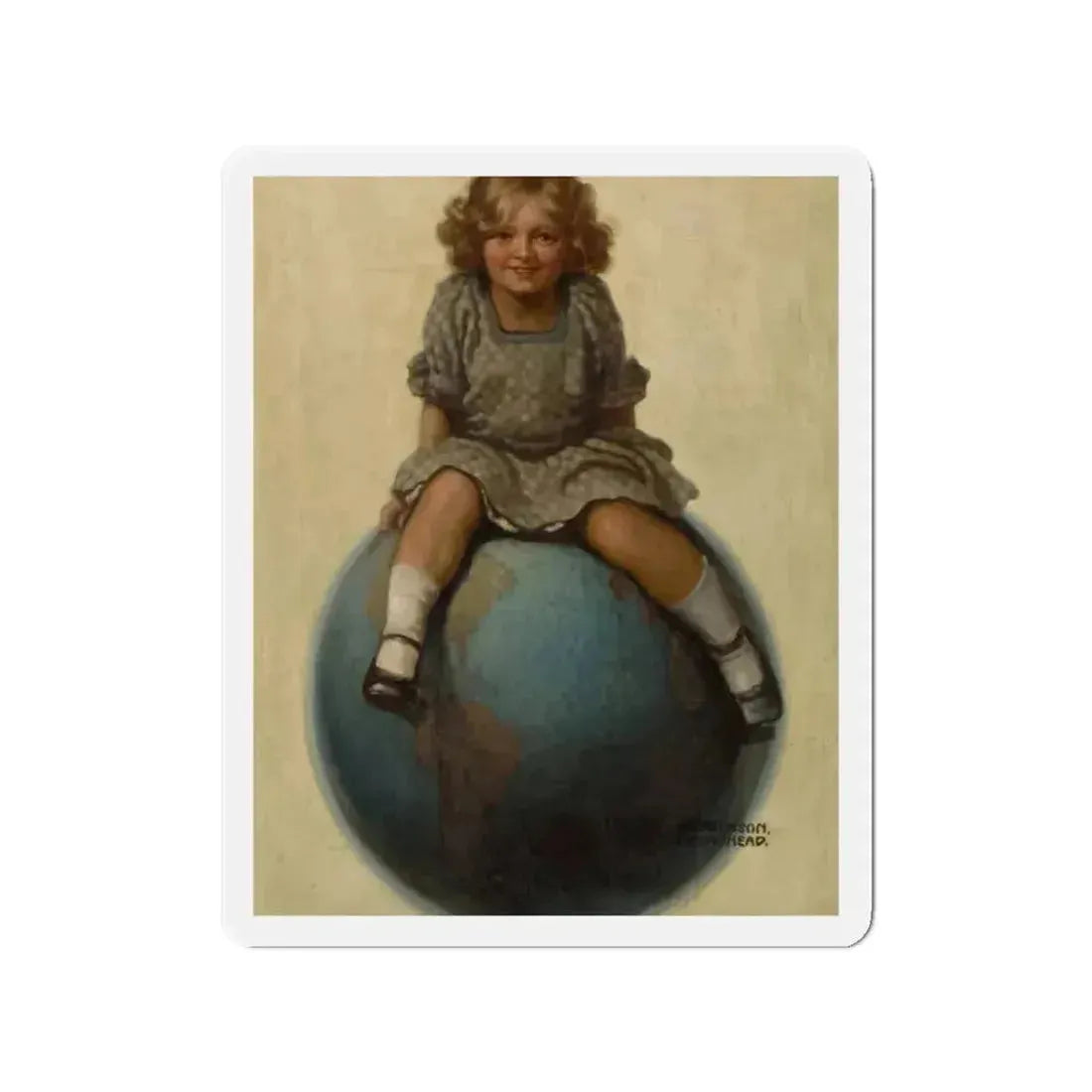 All the World to Mother, Judge magazine cover, October 9, 1915 (Magazine Illustration) Refrigerator Magnet - The Sticker Space