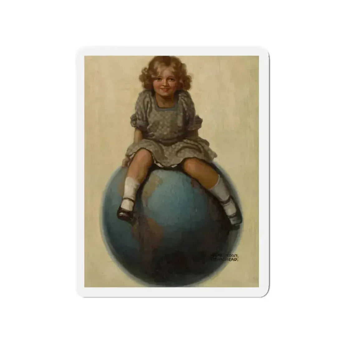 All the World to Mother, Judge magazine cover, October 9, 1915 (Magazine Illustration) Refrigerator Magnet - The Sticker Space